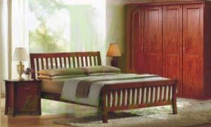 Кровать деревянная двуспальная 1.6-2100H-WSR-BW