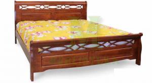 Кровать двуспальная деревянная 1.6-966-WSR-BW