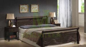 Кровать двуспальная деревянная 1.8-838-WSR-BW